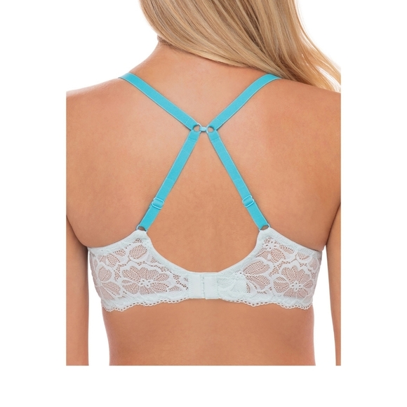 No Boundaries NWT Women's Supportive T-Shirt Bra Converting Bra Straps Blue 1011 - Picture 3 of 4